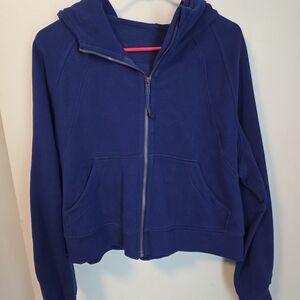 Lululemon Athletica OS crop Scuba full zip M/L Larkspur